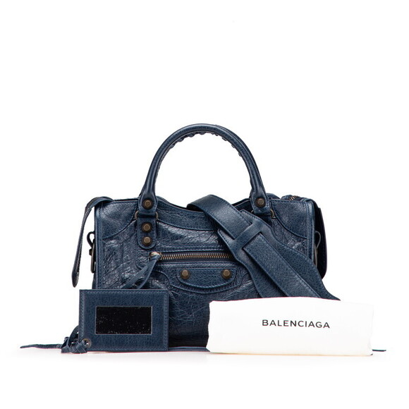 Balenciaga Classic City Shoulder Bag Navy Blue leather - Picture 9 of 9